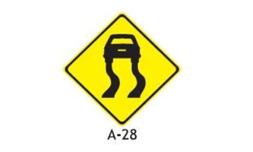 Indique o nome correto da placa A-28:
